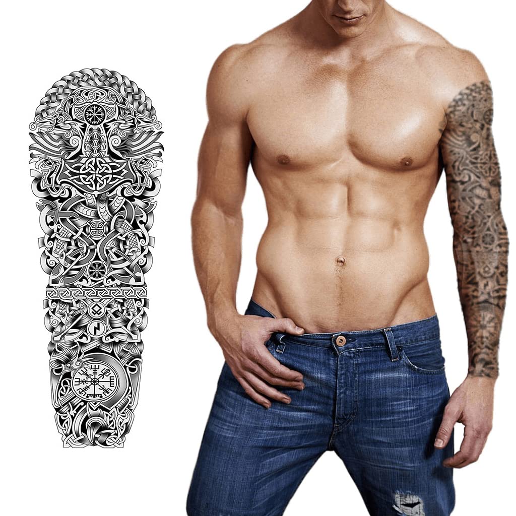 S.A.V.I Full Arm Tattoo, Full Sleeve Arm Tattoo For Men, Mandela